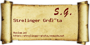 Strelinger Gréta névjegykártya